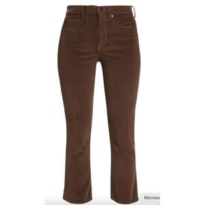 Veronica Beard Carly Kick Flare High Rise Chocolate Brown Corduroy Jean 32